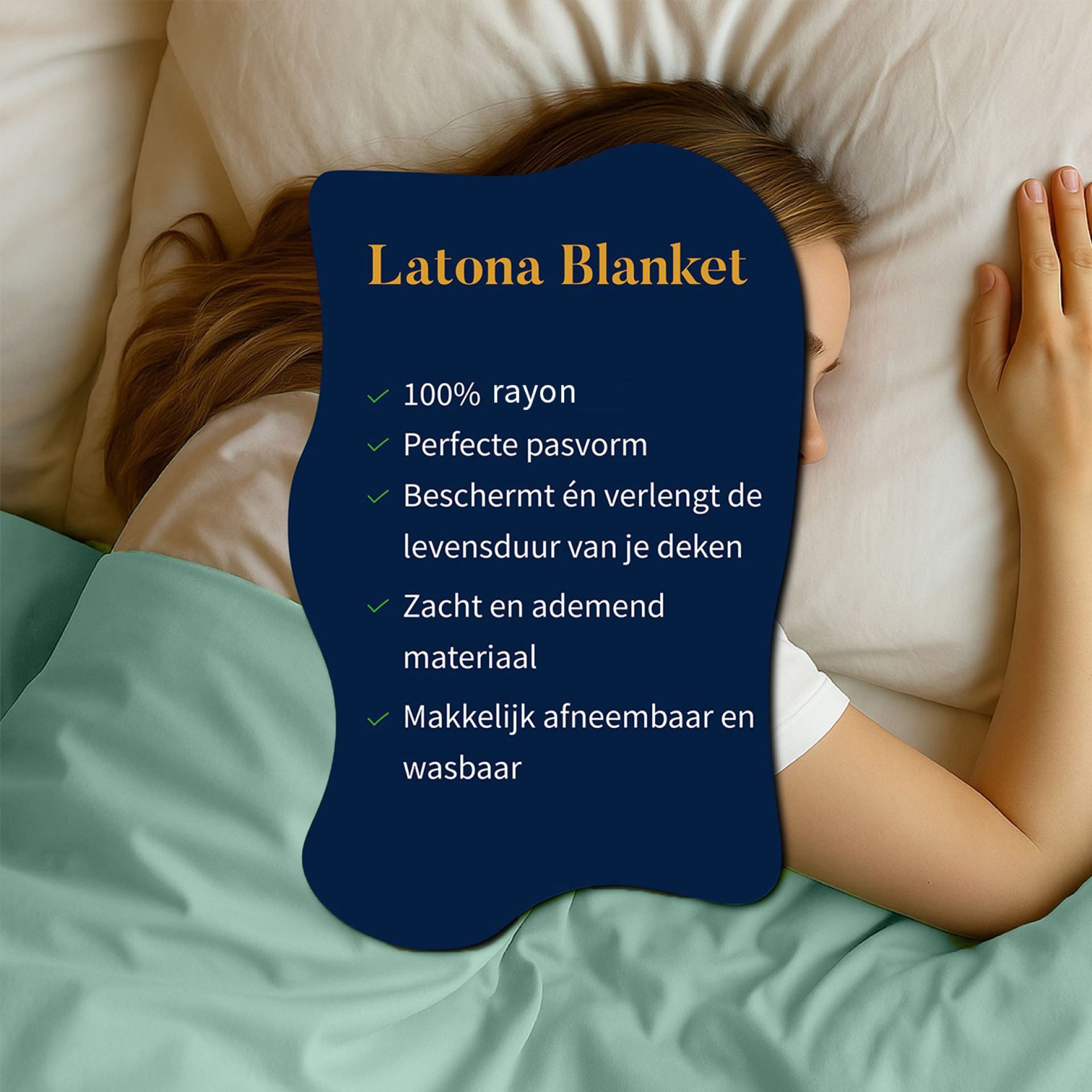 Verzwaringsdeken 140 x 200cm hoes mint