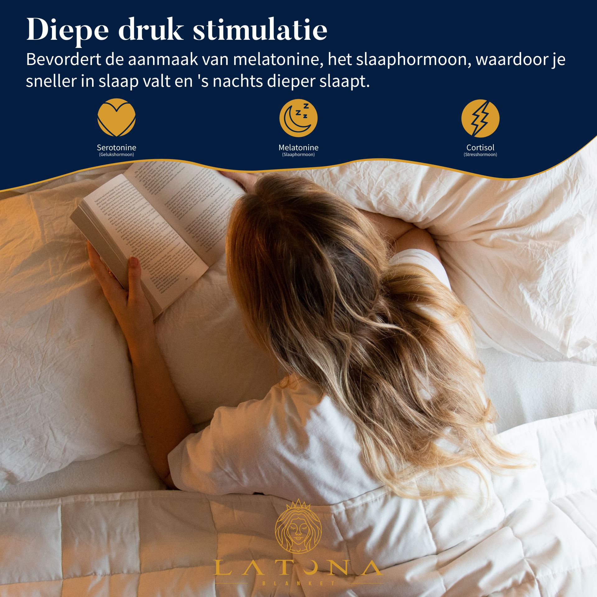Verzwaringsdeken tweepersoons wit