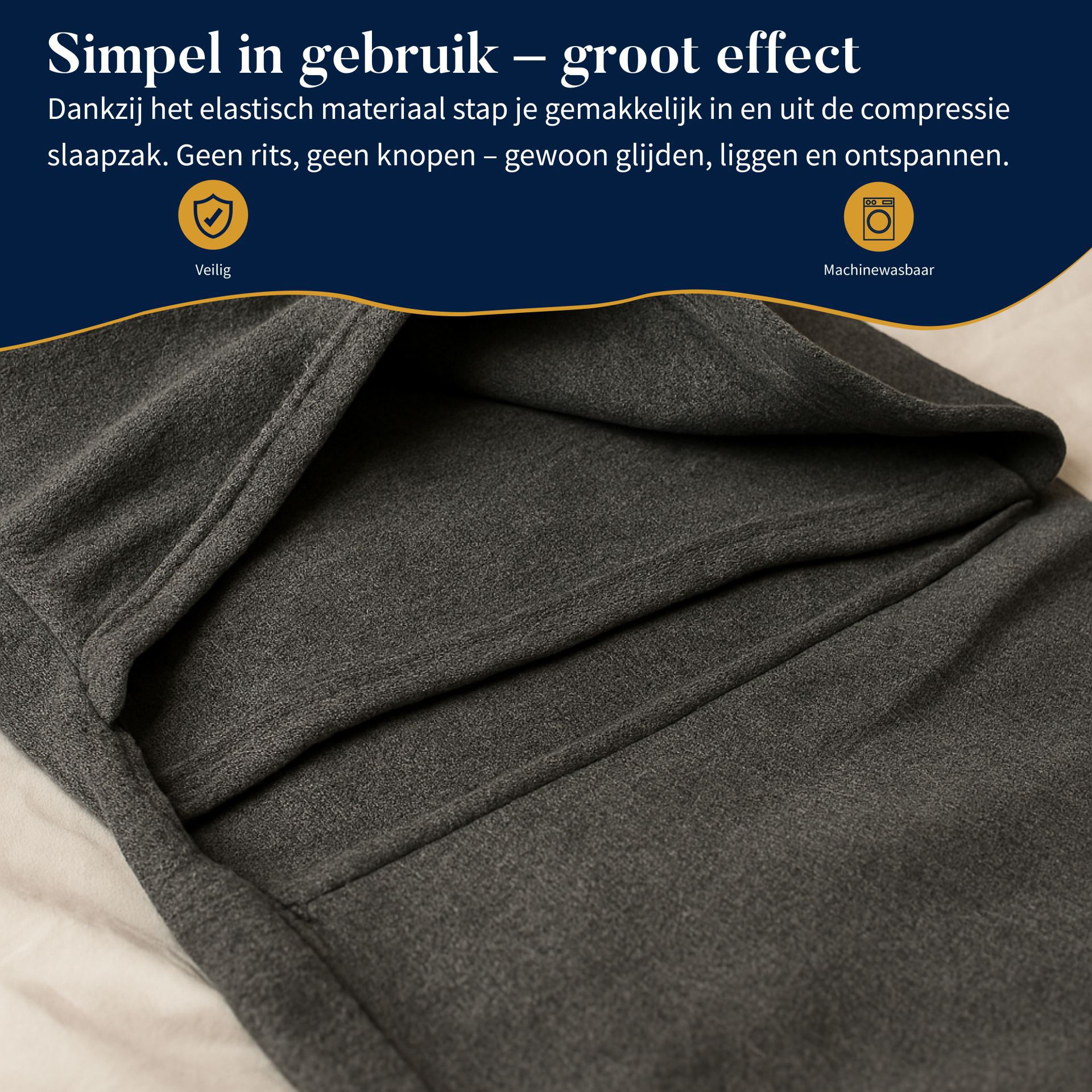 Compressie slaapzak 185 x 40cm