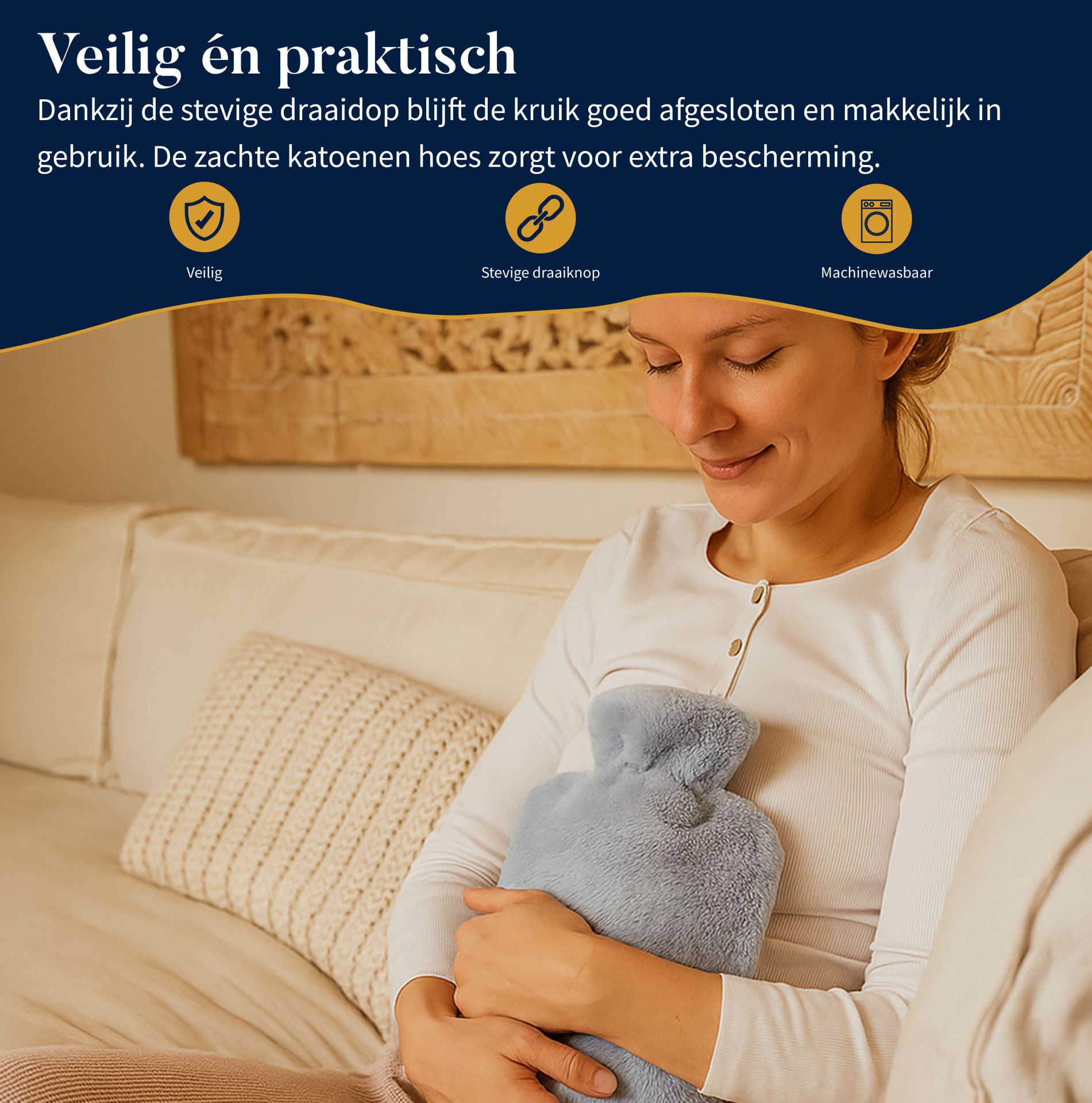 Warmtewaterkruik 2l grijs bestellen