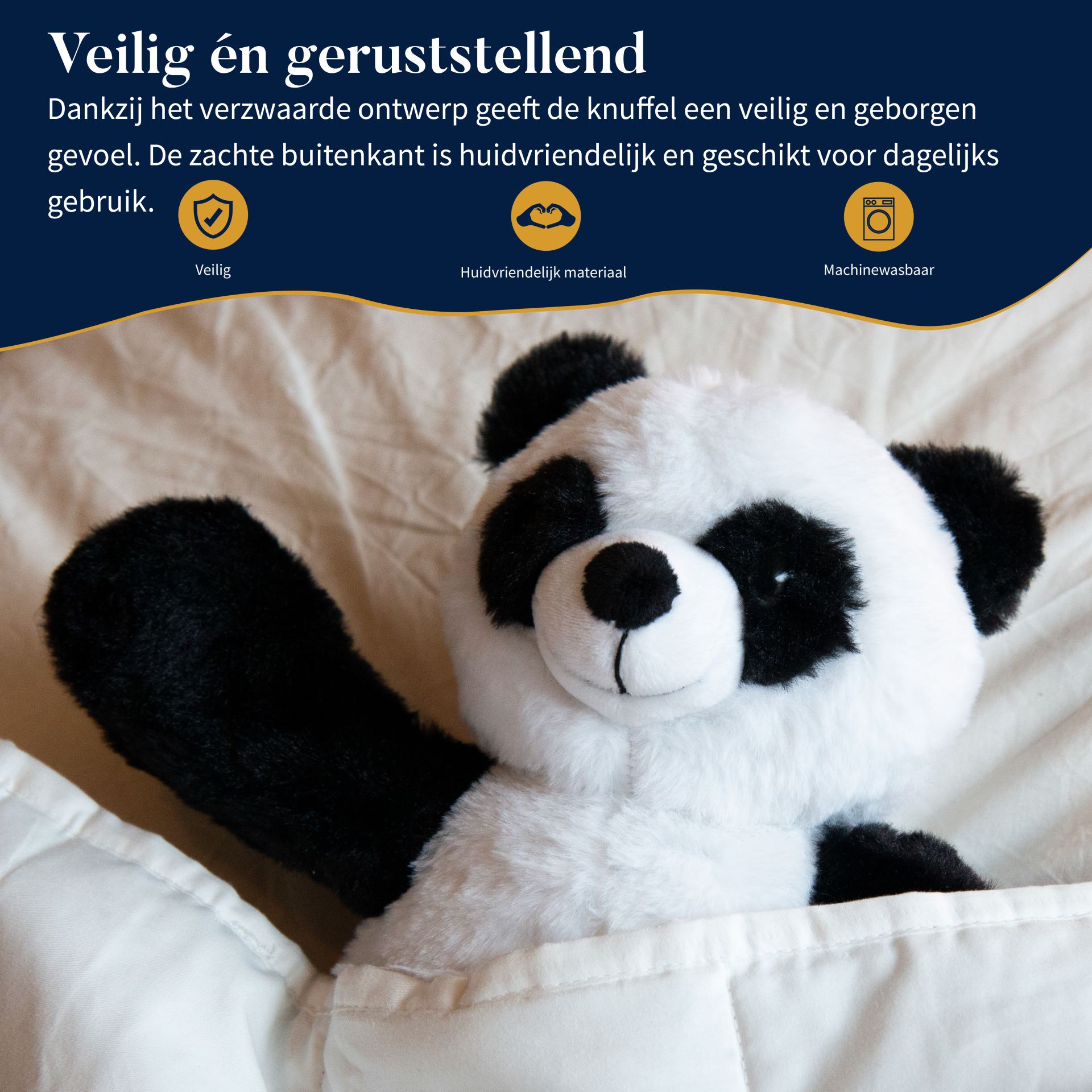 Verzwaringsknuffel panda 1kg