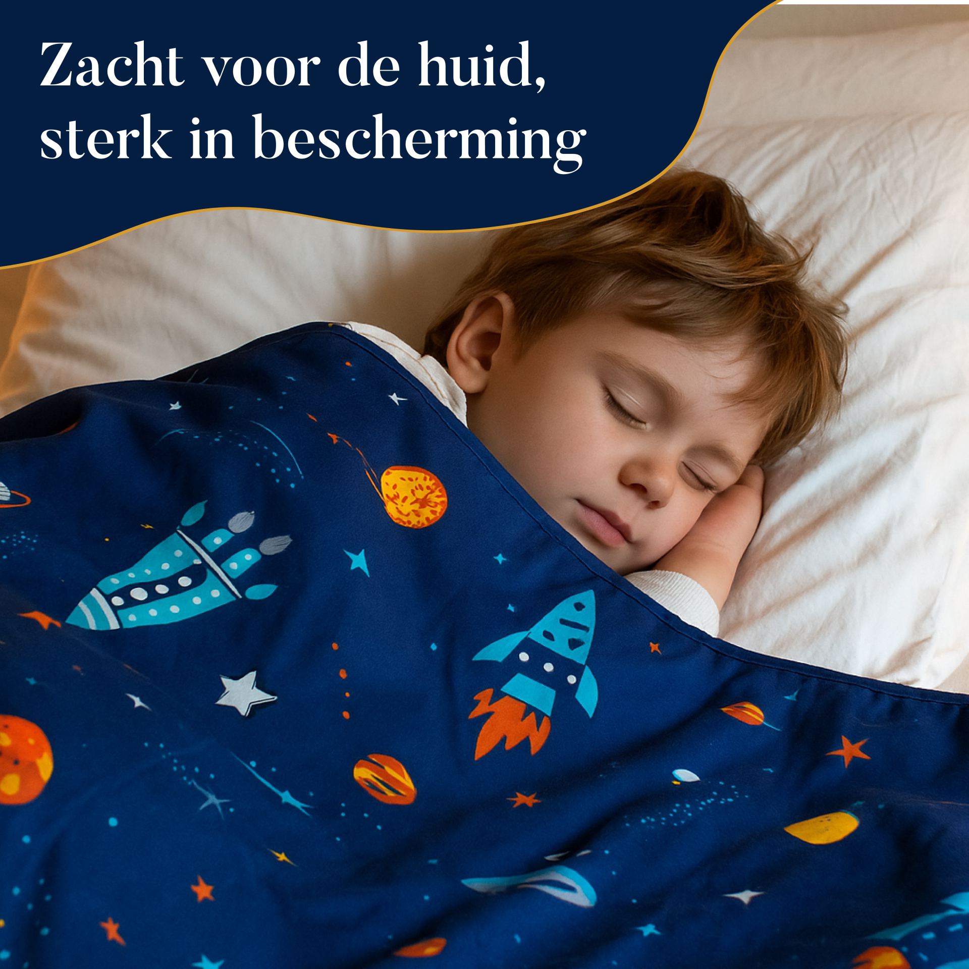 Verzwaringsdeken kind hoes universum