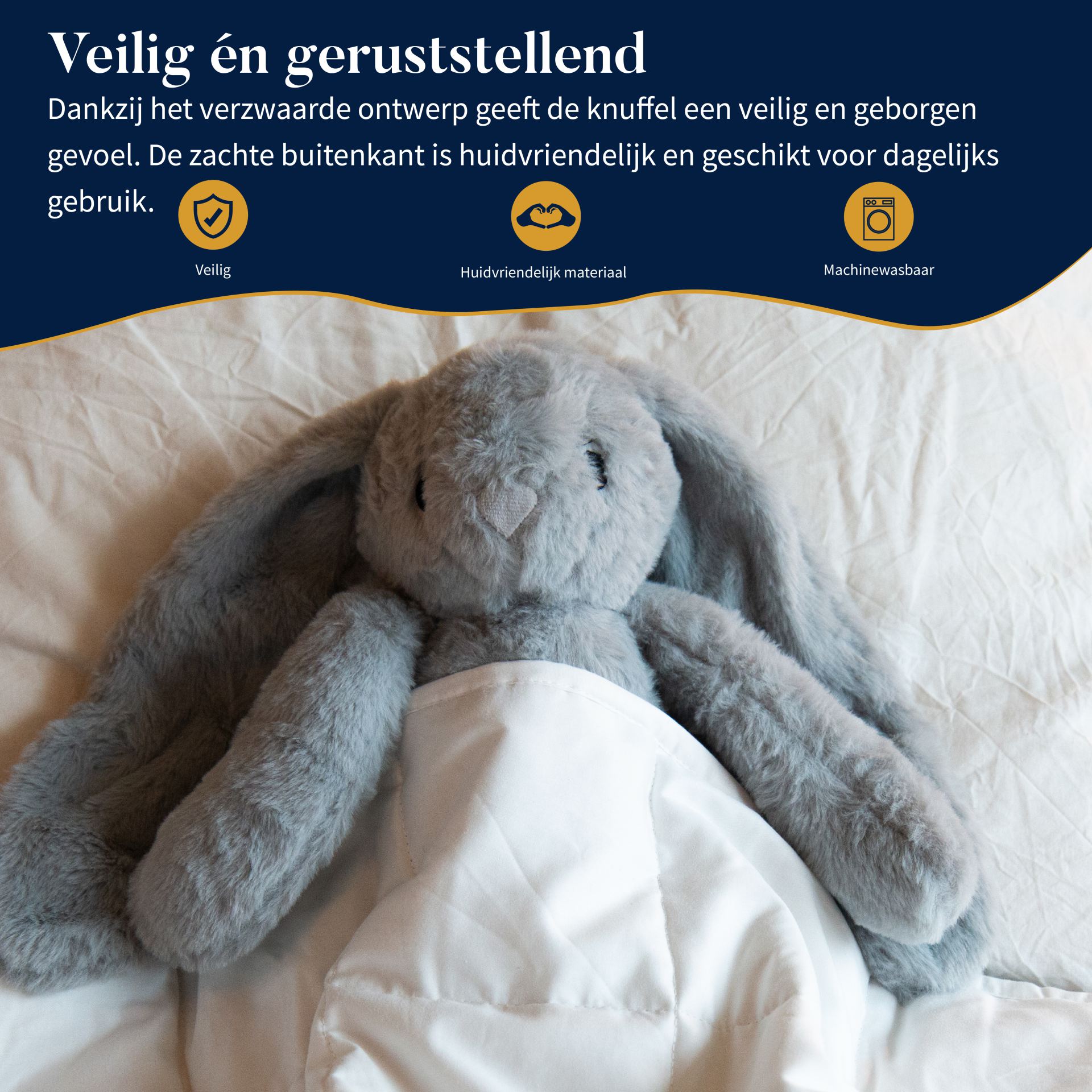 Verzwaringsknuffel konijn 1kg