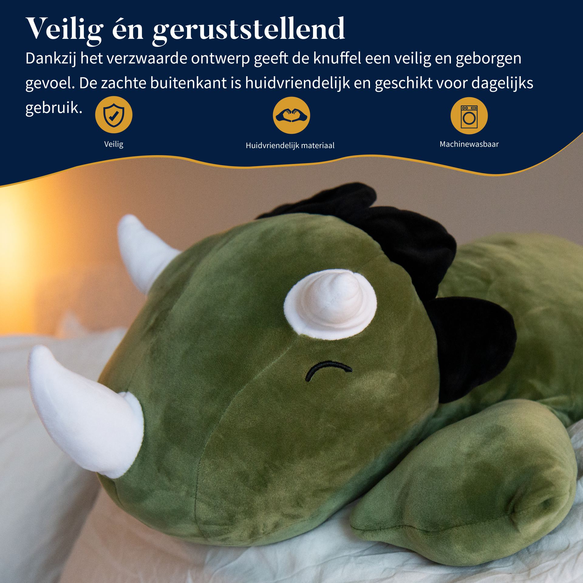 Verzwaringsknuffel dino 1,8kg kopen