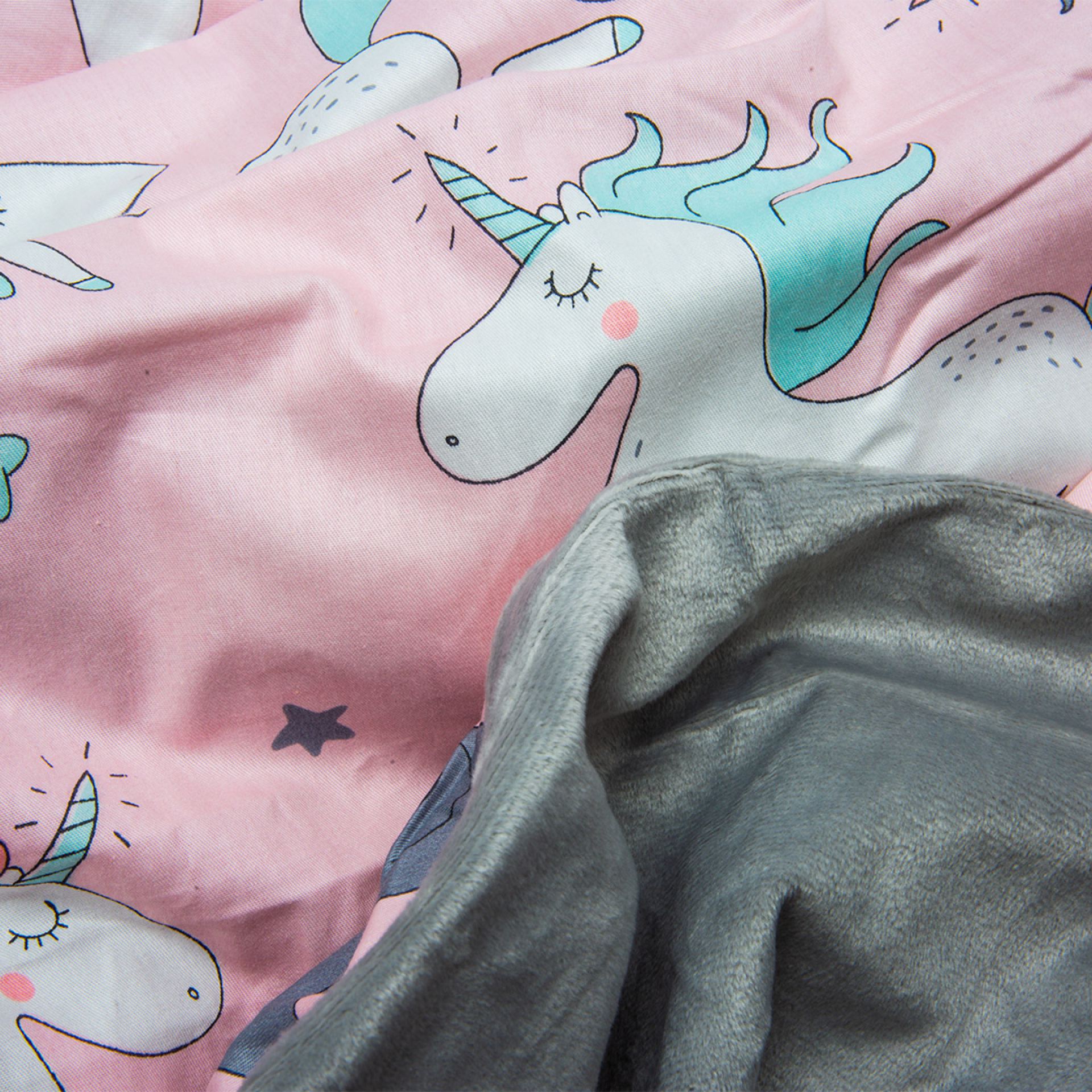 Verzwaringsdeken fleece hoes kind eenhoorn