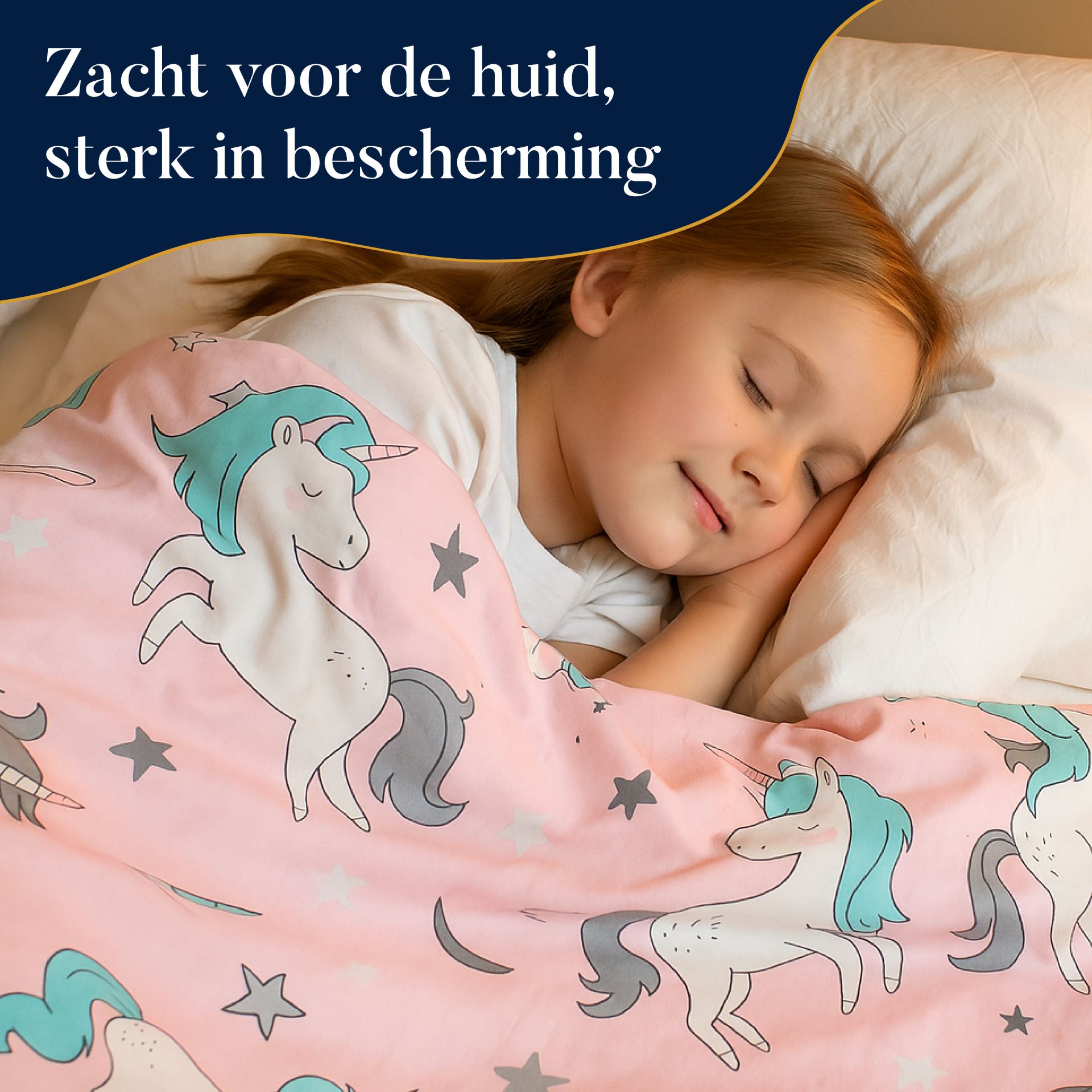 Fleece verzwaringsdeken hoes kind eenhoorn
