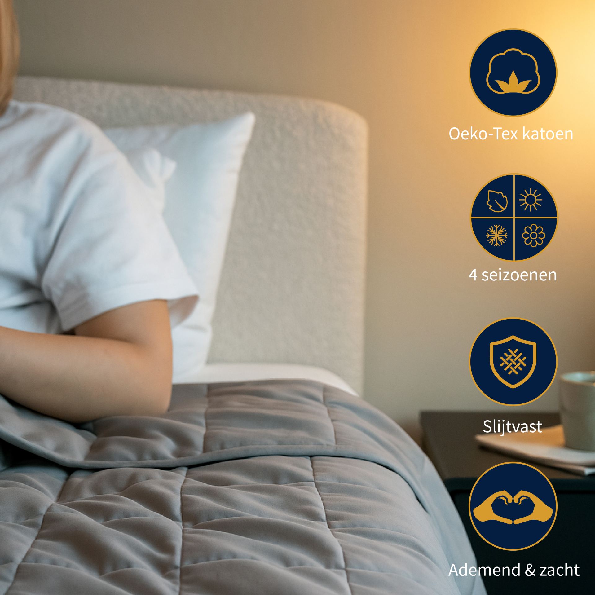 Verzwaringsdeken hoes fleece 140x200cm