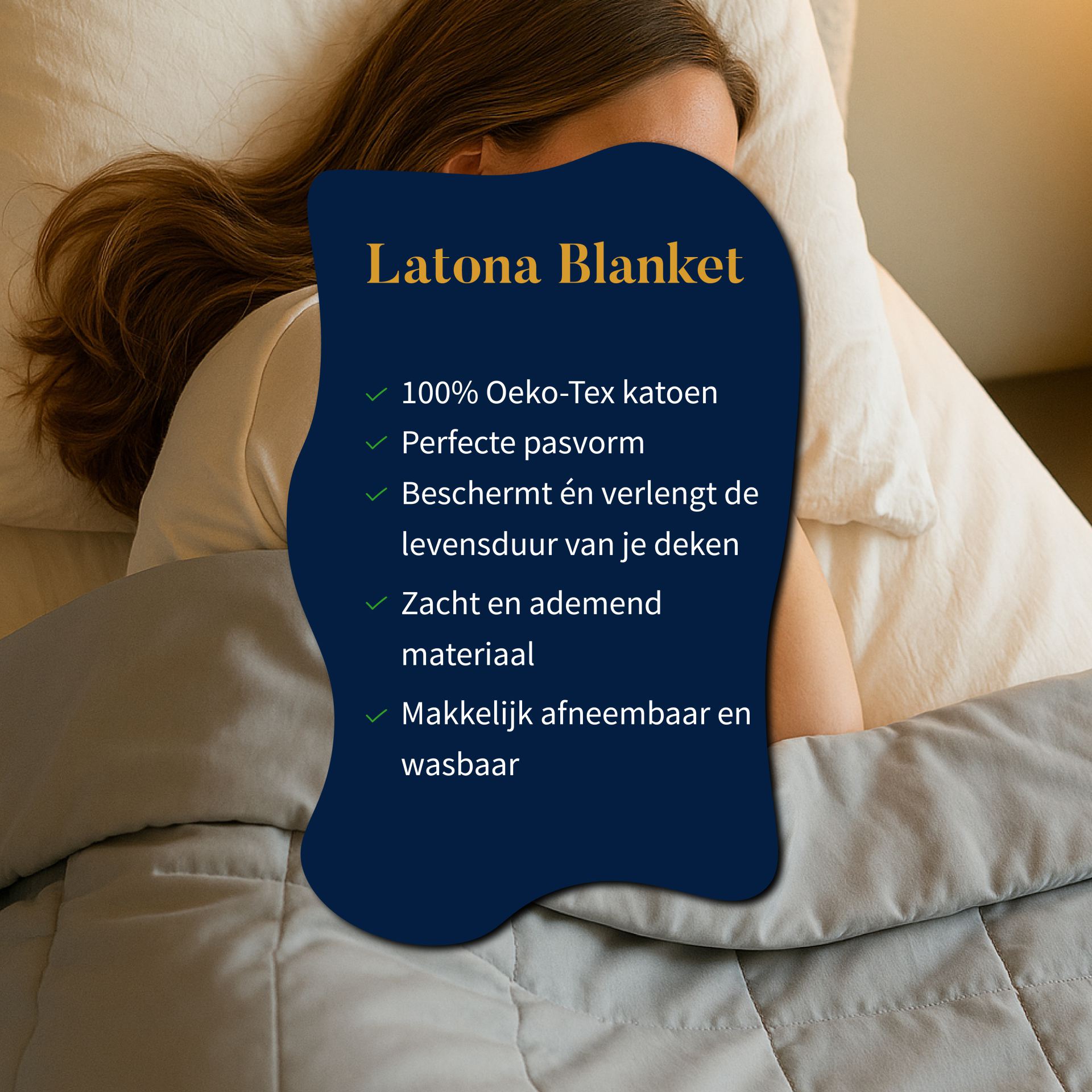 Verzwaringsdeken 140x200cm hoes fleece