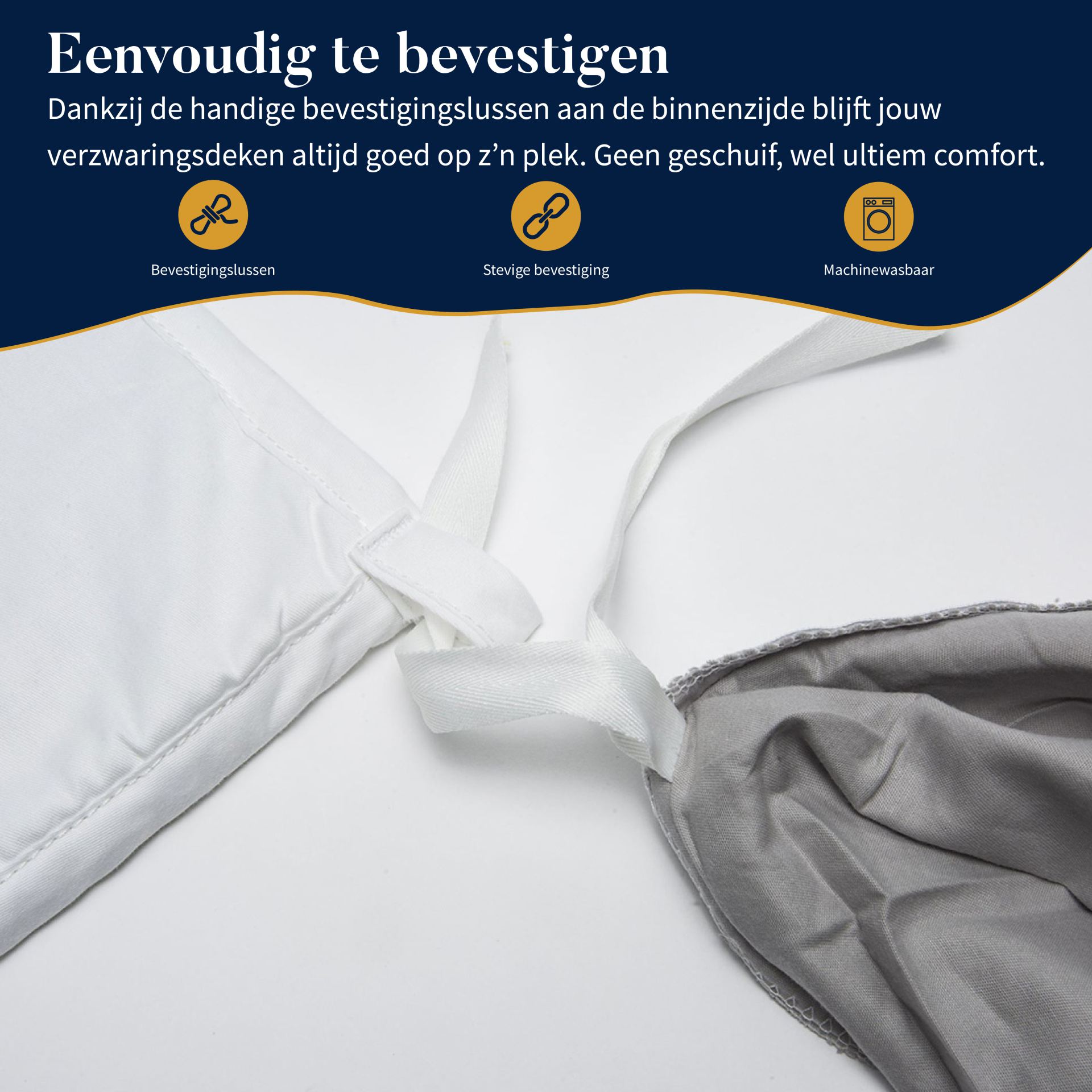 Verzwaringsdeken hoes eenpersoons zand