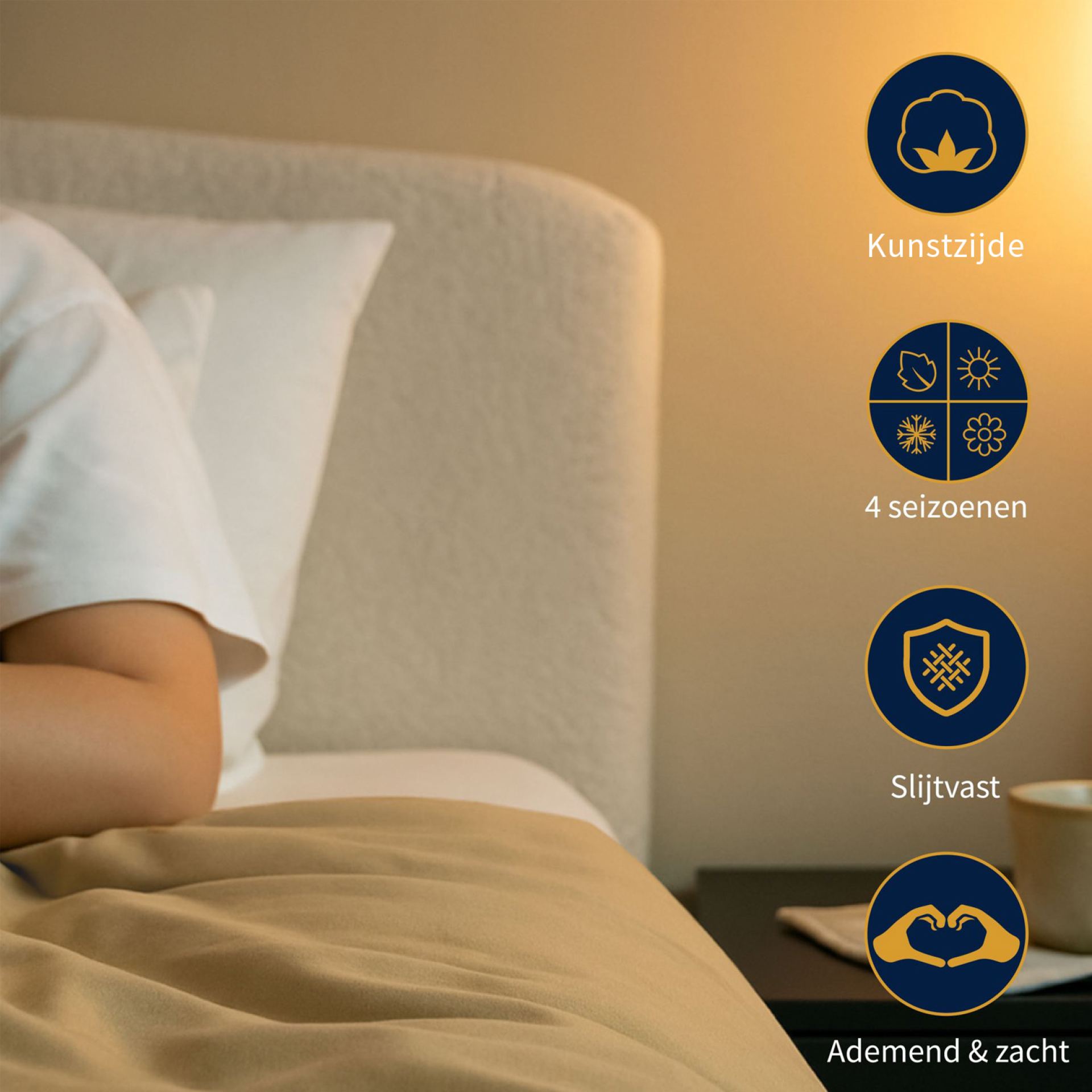 Verzwaringsdeken hoes zand 140x200cm