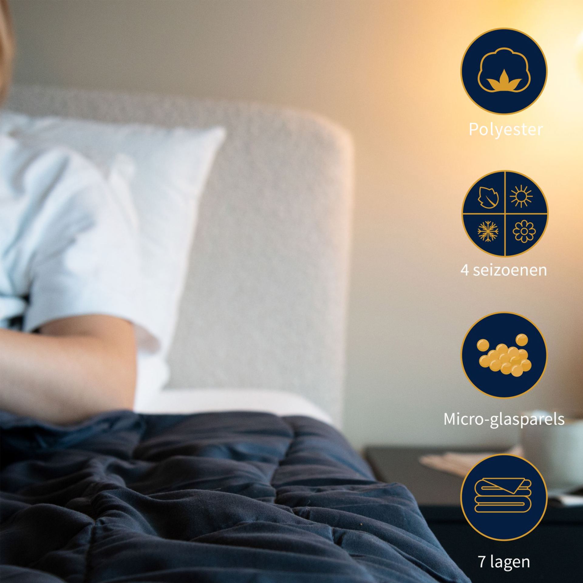 Verzwaringsdeken kind antraciet 3kg polyester