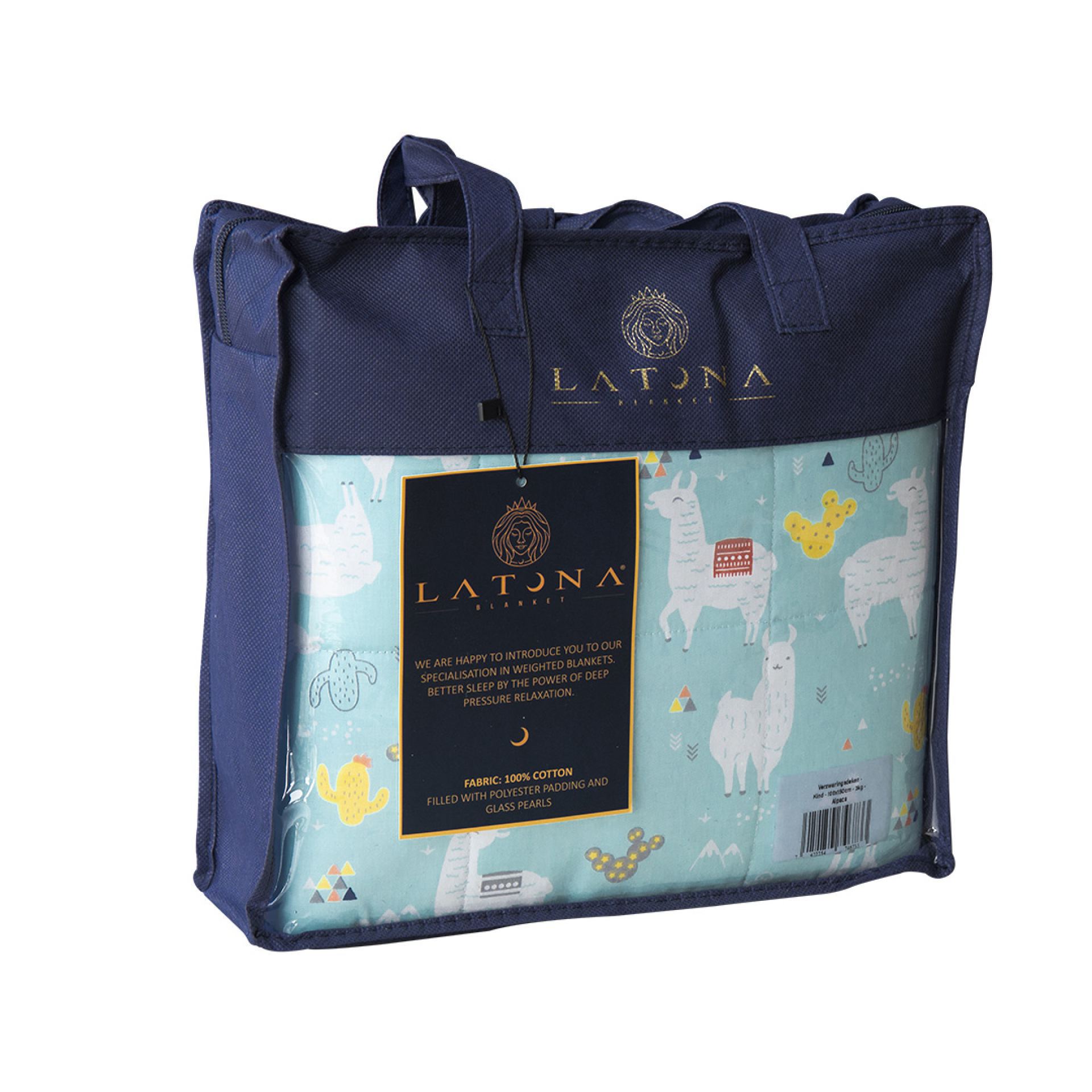 Verzwaringsdeken kind alpaca katoen 3kg